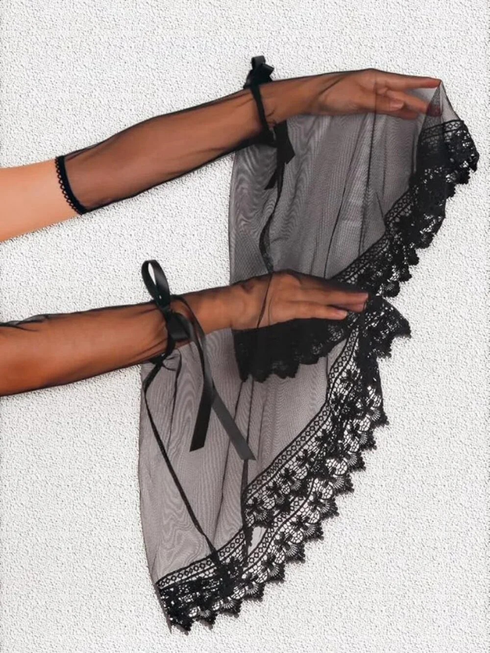 Lace Arm Sleeves Witch Gloves